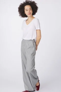 New Object Broek lisa Cloud Dancer W Sky Captain