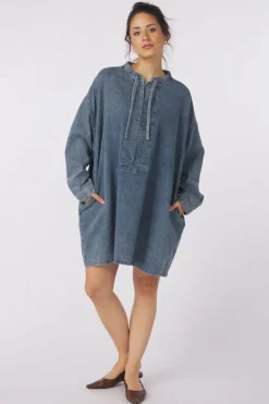 Sale Object Jurk Mirela Oz Light Blue Denim