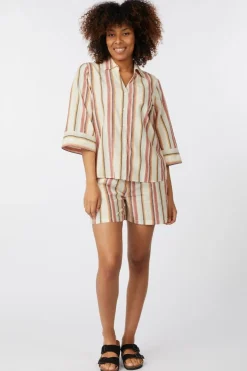 Online Object Short Karens Sandshell Stripes Multi