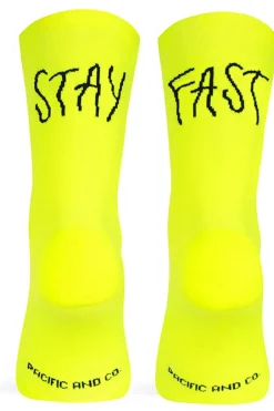 Sale Pacific and Co Sportsokken Stay Fast Neon Yellow