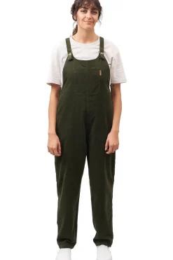 Outlet Passenger Clothing ltd Broek Meadows Cord Dungarees Fir Tree