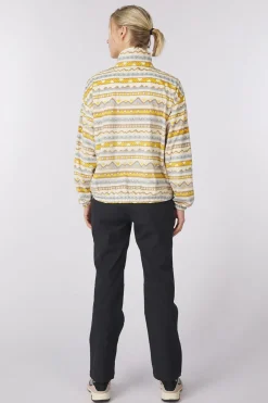 Hot Passenger Clothing ltd Fleece Ayla Recycled Polar 1/4 Zip Mountain Geo Birch