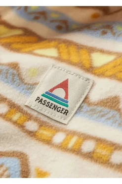 Hot Passenger Clothing ltd Fleece Ayla Recycled Polar 1/4 Zip Mountain Geo Birch