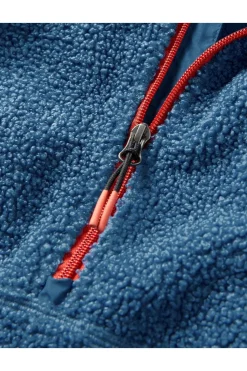 New Passenger Clothing ltd Fleece Mens Muse Polar Lined Sherpa 1/4 Zip Blue Steel