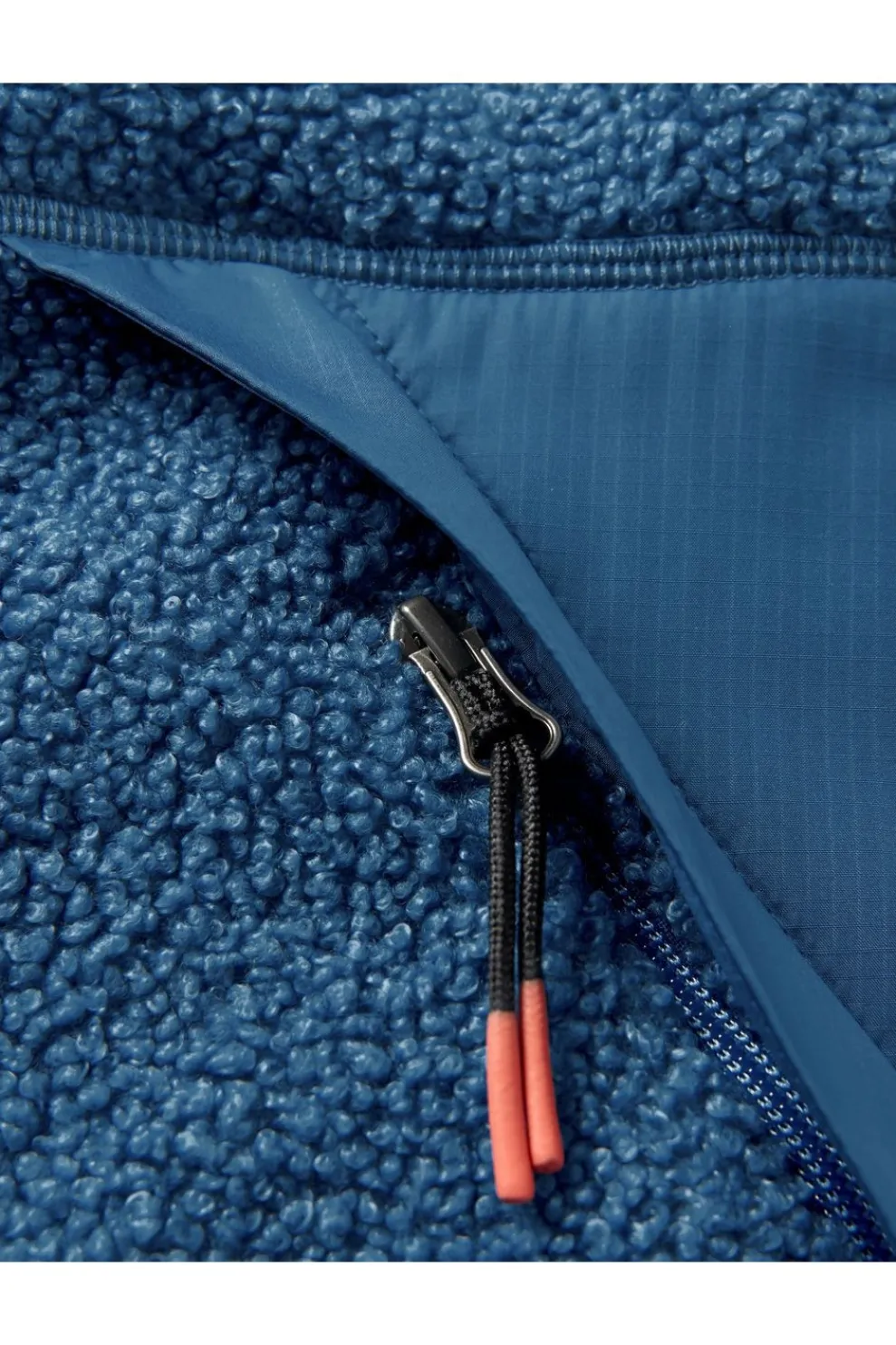 New Passenger Clothing ltd Fleece Mens Muse Polar Lined Sherpa 1/4 Zip Blue Steel