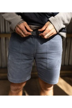Online Passenger Clothing ltd Short Topanga Recycled Cord Stone Blue