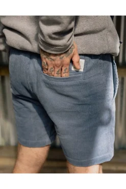 Online Passenger Clothing ltd Short Topanga Recycled Cord Stone Blue