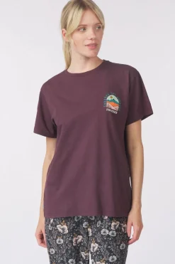 Sale Passenger Clothing ltd T-Shirt Outlook Recycled Cotton Oversized T-Shirt Deep Plum