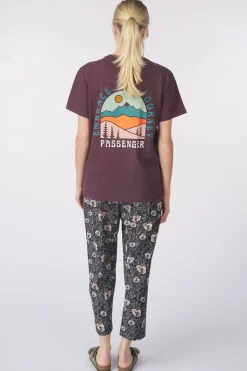 Sale Passenger Clothing ltd T-Shirt Outlook Recycled Cotton Oversized T-Shirt Deep Plum