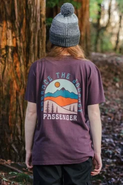 Sale Passenger Clothing ltd T-Shirt Outlook Recycled Cotton Oversized T-Shirt Deep Plum