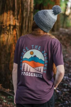 Sale Passenger Clothing ltd T-Shirt Outlook Recycled Cotton Oversized T-Shirt Deep Plum