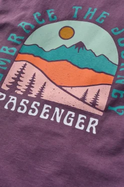 Sale Passenger Clothing ltd T-Shirt Outlook Recycled Cotton Oversized T-Shirt Deep Plum