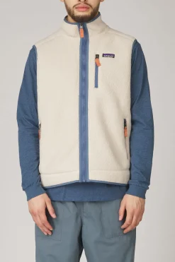Discount Patagonia Bodywarmer Retro Pile Vest Dark Natural Utility Blue