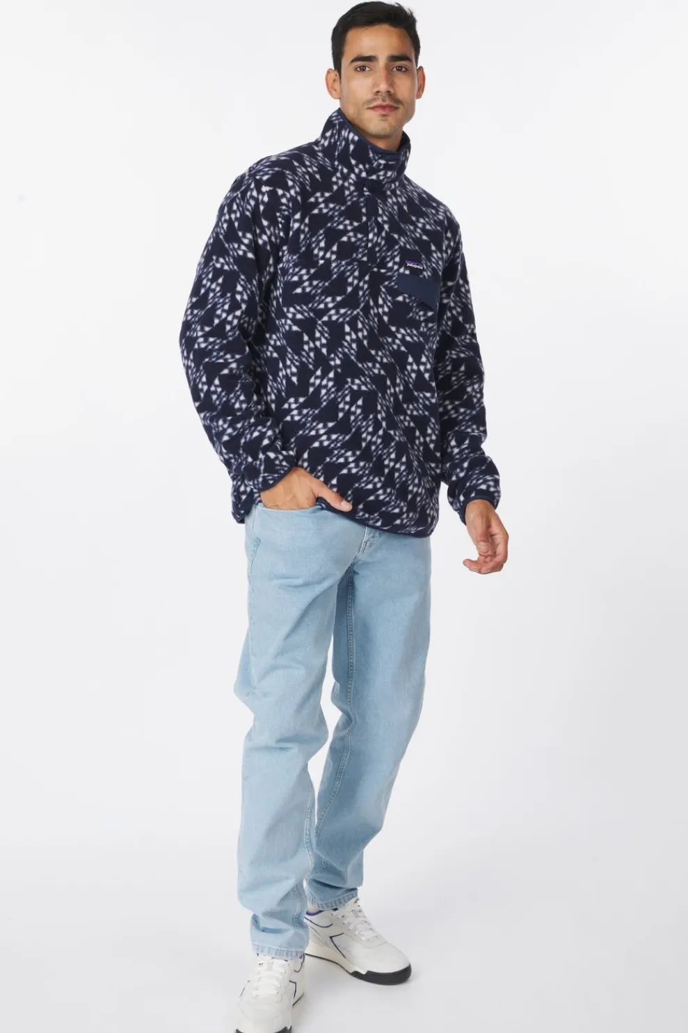 Online Patagonia Fleece Lw Synch Snap-T P/O Synched Flight: New Navy