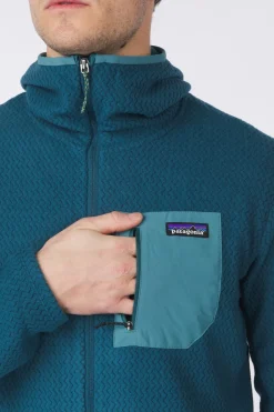 Discount Patagonia Fleece R1 Air Full-Zip Hoodie Tidal Teal