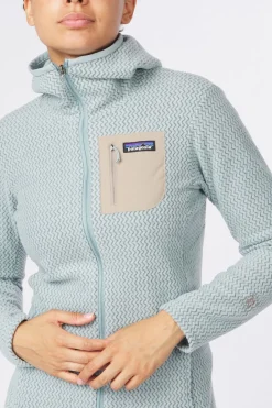 Fashion Patagonia Fleece R1 Air Full-Zip Hoodie Thermal Blue