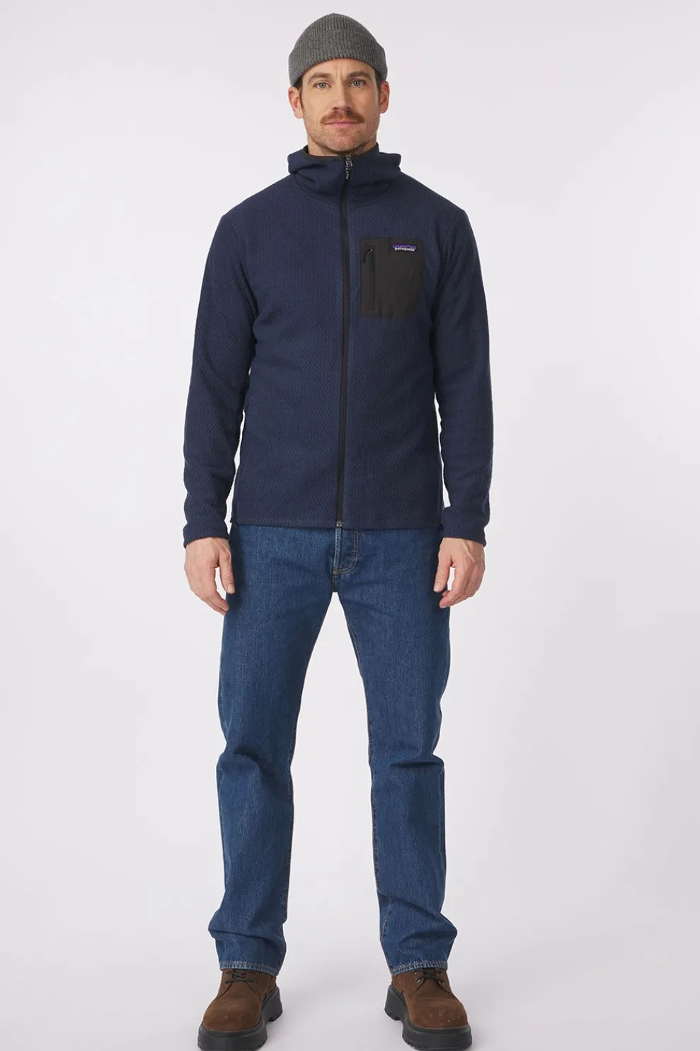 New Patagonia Fleece R1 Air Full-Zip Hoodie New Navy