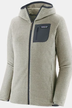 New Patagonia Fleece R1 Air Full-Zip Hoodie Wool White