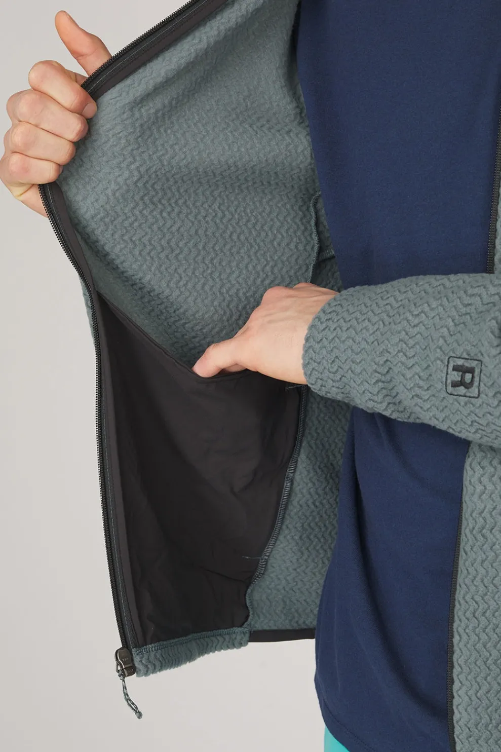 New Patagonia Fleece R1 Air Full-Zip Hoodie Nouveau Green