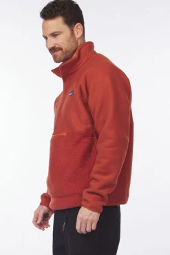 Outlet Patagonia Fleece Retro Pile 1/2 Snap P/O Burnished Red