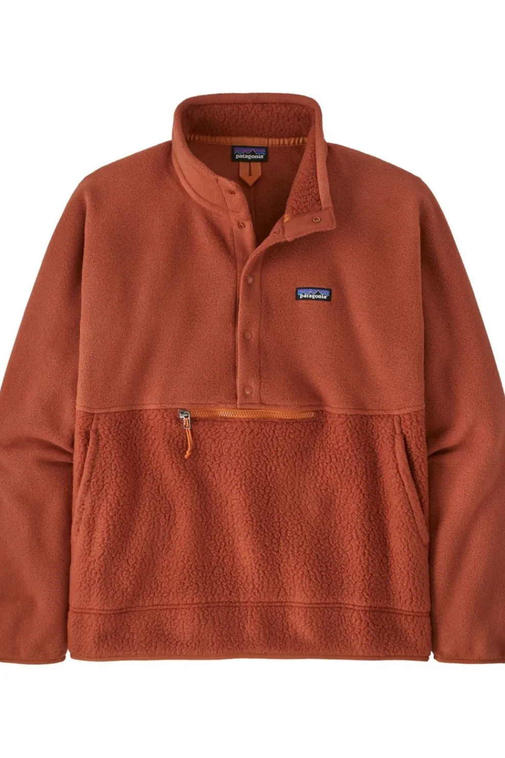 Outlet Patagonia Fleece Retro Pile 1/2 Snap P/O Burnished Red