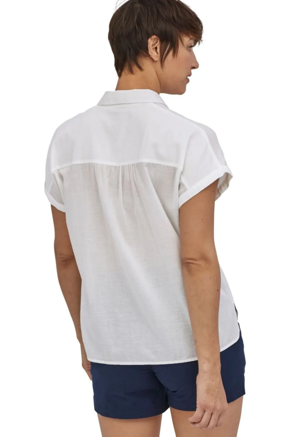 Fashion Patagonia Hemd Lightweight A/C Ss Shirt white