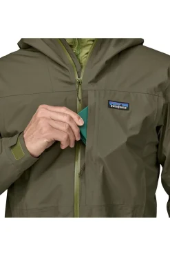 New Patagonia Regenjas M'S Boulder Fork Rain Basin Green