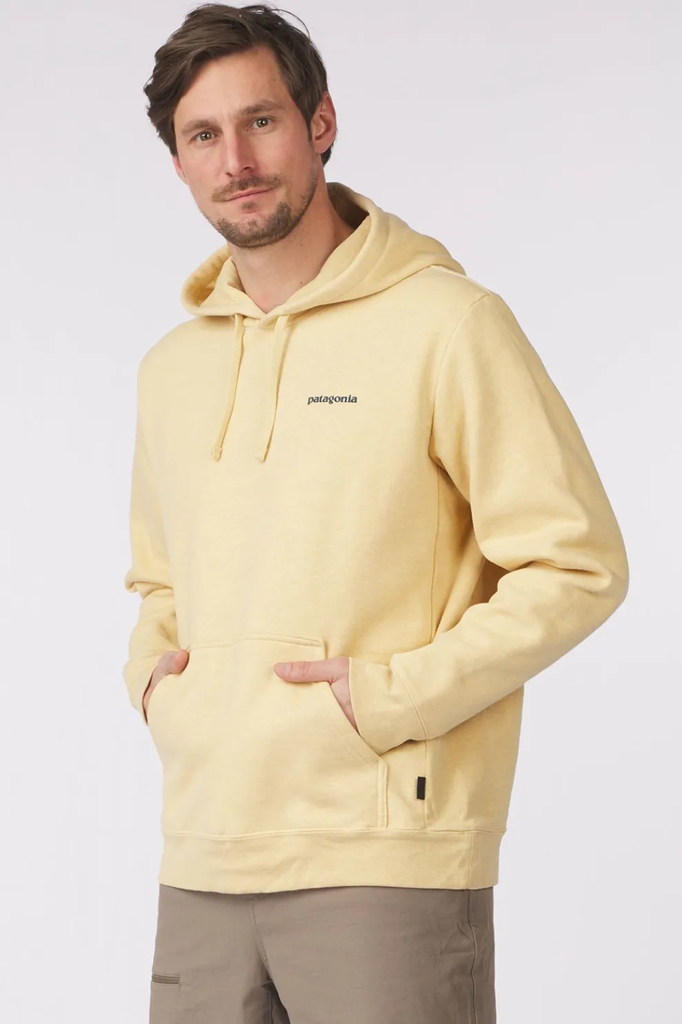 Clearance Patagonia Trui Boardshort Logo Uprisal Hoodie Beeswax Tan