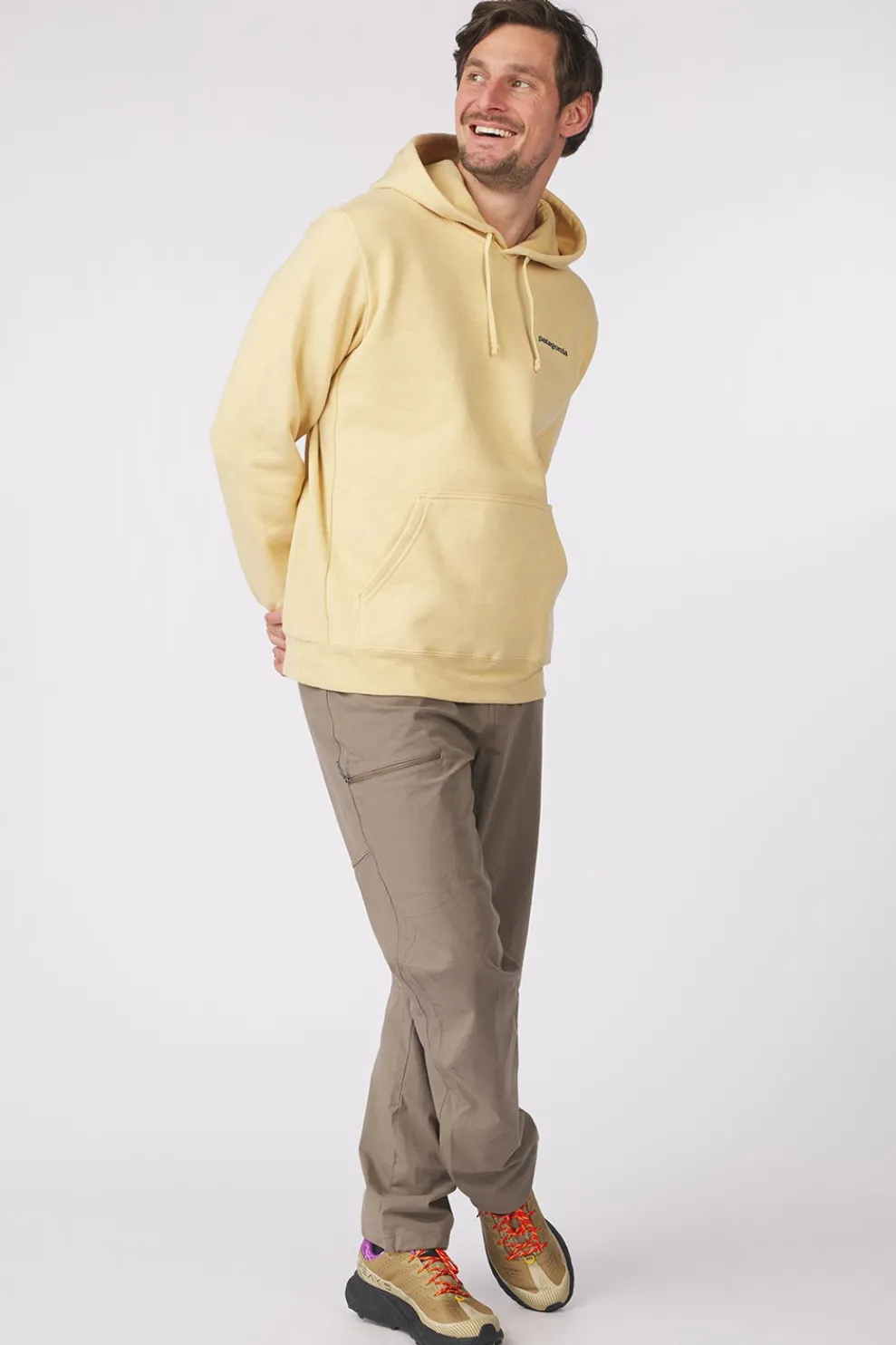 Clearance Patagonia Trui Boardshort Logo Uprisal Hoodie Beeswax Tan