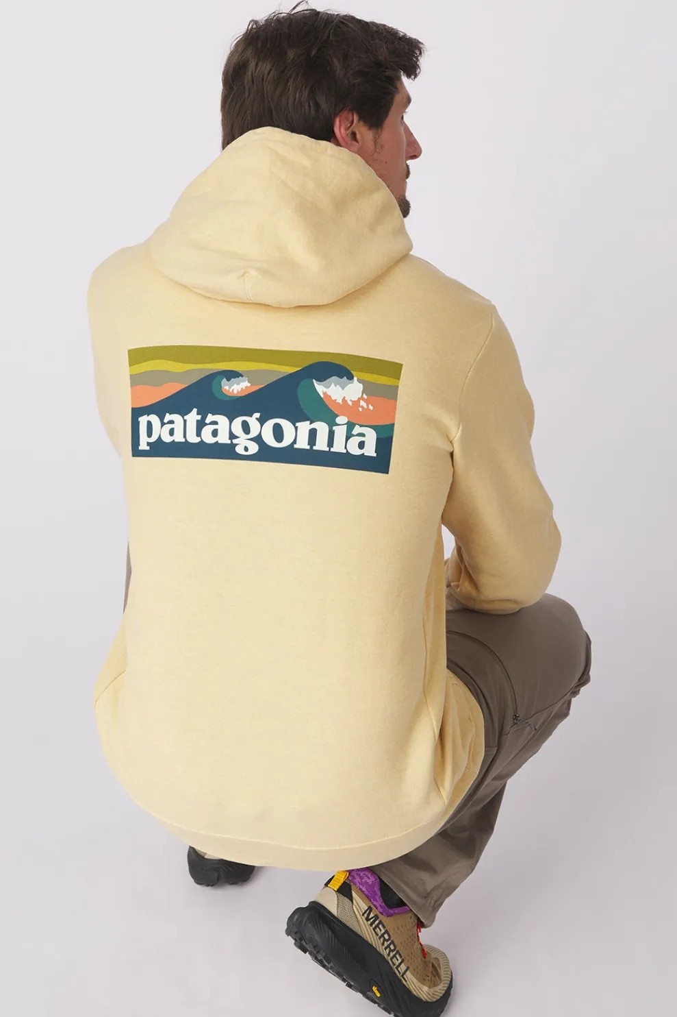 Clearance Patagonia Trui Boardshort Logo Uprisal Hoodie Beeswax Tan