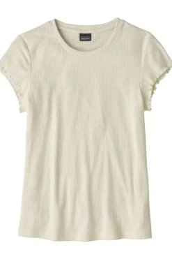 Sale Patagonia T-Shirt Rib Knit Top Birch White