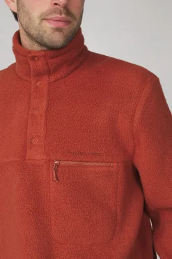 Hot Peak Performance Fleece M Fleece Snap T-Neck Spiced