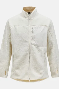 Hot Peak Performance Fleece M Pile Zip Jacket Vintage White