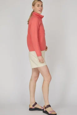 Online Peak Performance Fleece Snap T-Neck Trek Pink/Softer Red