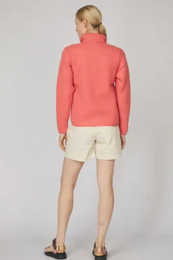 Online Peak Performance Fleece Snap T-Neck Trek Pink/Softer Red