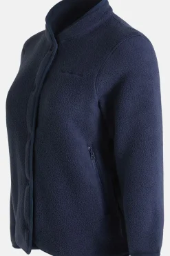 Online Peak Performance Fleece W Fleece Snap Cardigan Blue Shadow
