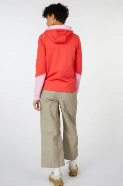 Online Peak Performance Fleece W Rider Zip Hood Brilliant Red/Morning Dew/