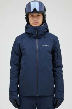 Outlet Peak Performance Ski-Jas M Maroon Jacket Blue Shadow