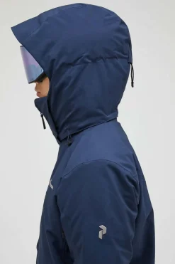 Outlet Peak Performance Ski-Jas M Maroon Jacket Blue Shadow