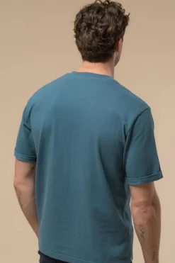 Fashion Penfield T-Shirt Ripple Textured Jersey S/S T-Shirt Blue Fusion