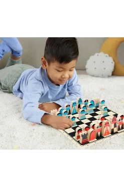 Speelgoed On The Move Wooden Chess Set-Petit Collage Fashion