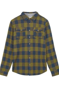 New Picture Organic Clothing Hemd Hillsboro Shirt H Dark Blue / Army Green