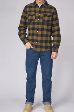 New Picture Organic Clothing Hemd Hillsboro Shirt H Dark Blue / Army Green