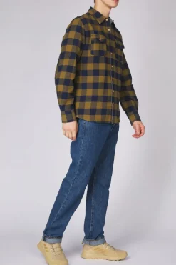 New Picture Organic Clothing Hemd Hillsboro Shirt H Dark Blue / Army Green