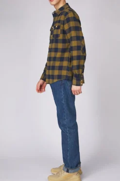 New Picture Organic Clothing Hemd Hillsboro Shirt H Dark Blue / Army Green