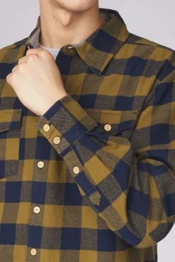 New Picture Organic Clothing Hemd Hillsboro Shirt H Dark Blue / Army Green