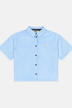 Fashion Picture Organic Clothing T-Shirt Sesia Cord Shirt Vista Blue