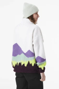 Clearance Picture Organic Clothing Fleece Nyss Zip Purple Mountains