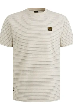 Online PME Legend T-Shirt Textured Yd Stripe Bone White
