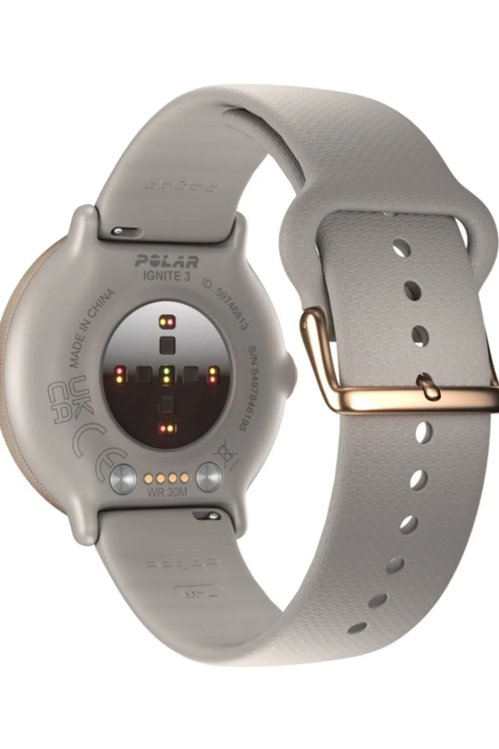 Online Polar Sporthorloge Ignite 3 S-L Greige Sand